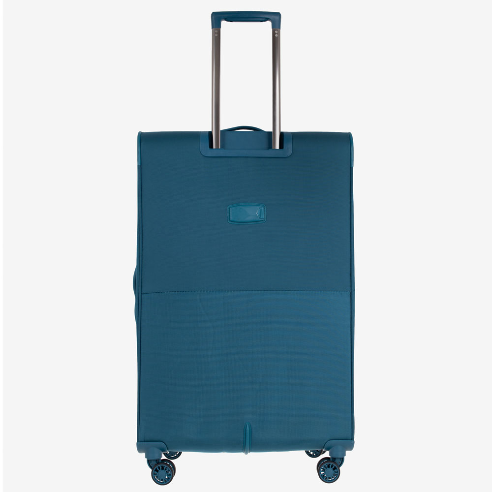 Голям текстилен куфар ултра лек ENZO NORI с разширение и TSA син