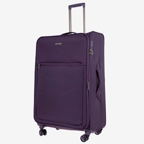 Комплект куфари ултра леки с пътна чанта текстил ENZO NORI модел SUNNY лилав