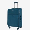 Комплект меки куфари ултра леки от текстил 3 размера с разширение и TSA син