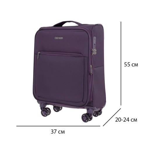 Куфар за ръчен багаж ултра лек ENZO NORI модел SUNNY 55 см лилав