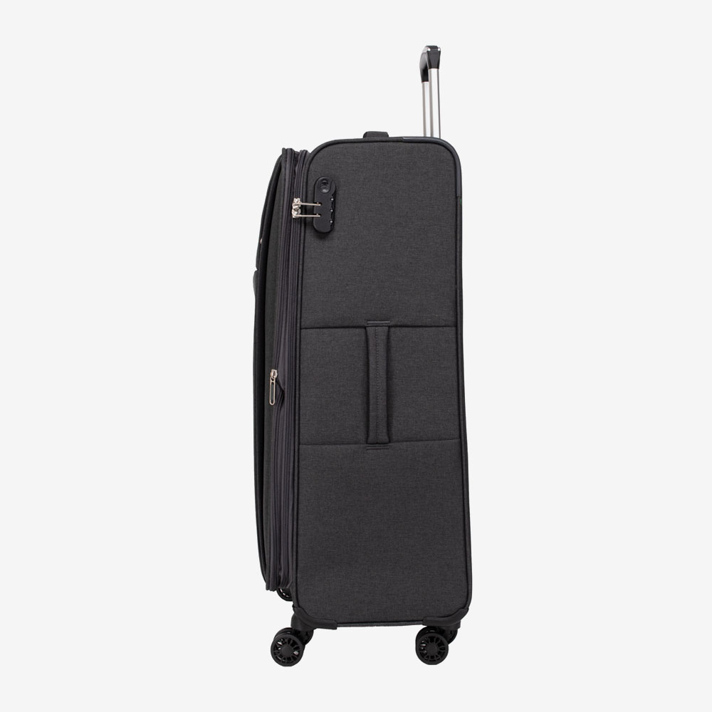 Голям куфар ENZO NORI модел SOFT 77 см текстил черен