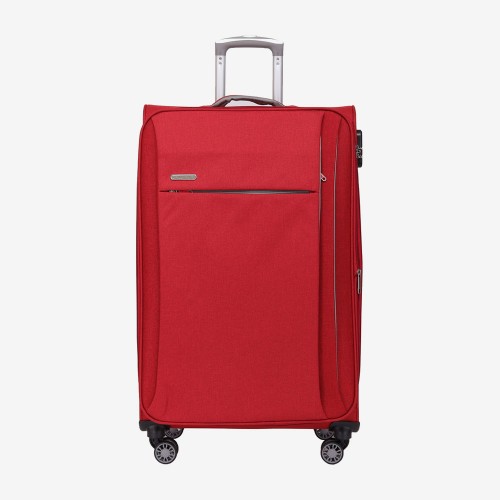 Голям куфар ENZO NORI модел SOFT 77 см текстил червен