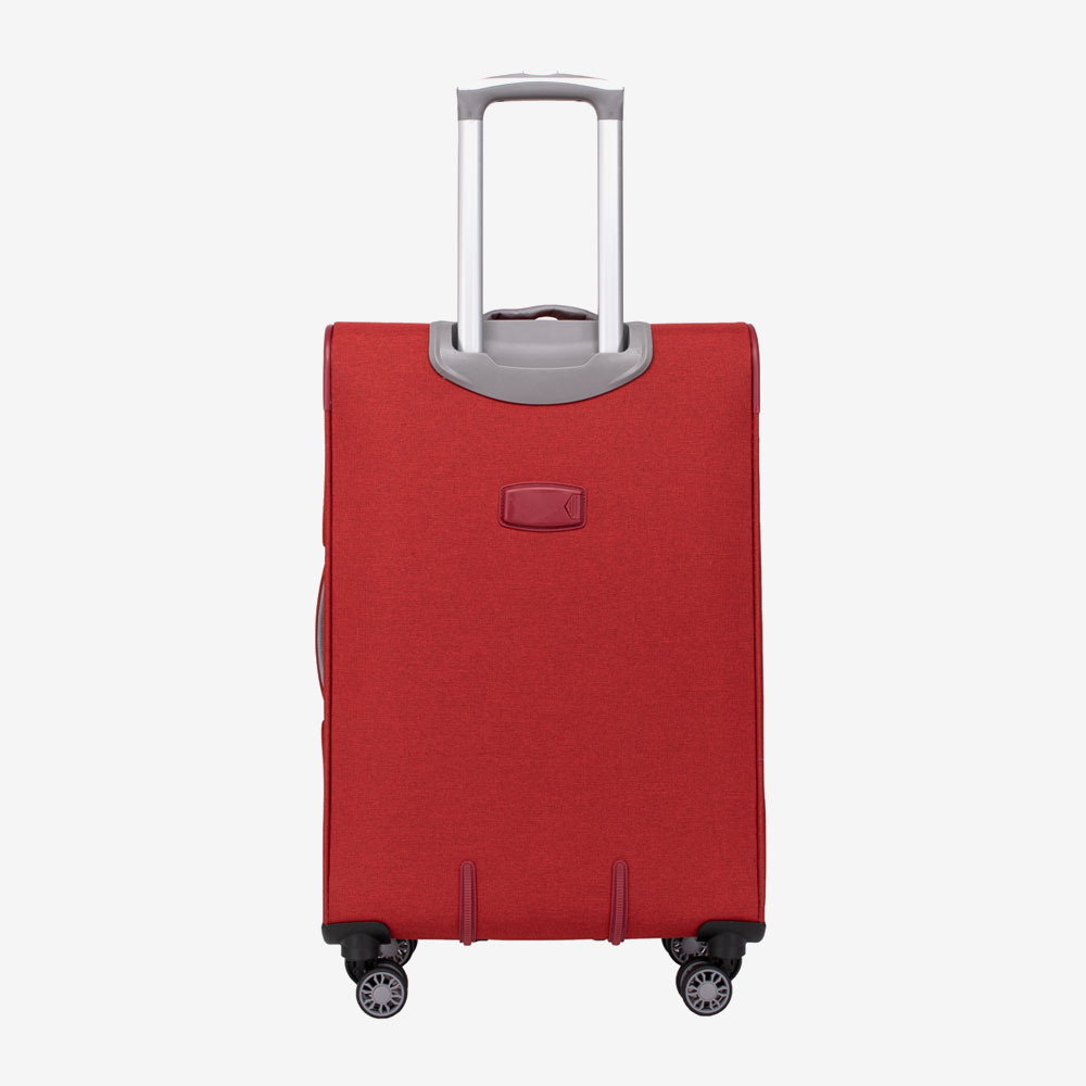 Куфар ENZO NORI модел SOFT 66 см текстил червен