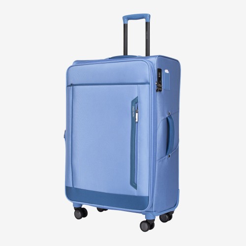 Голям куфар ENZO NORI модел VENICE 80 см текстил син