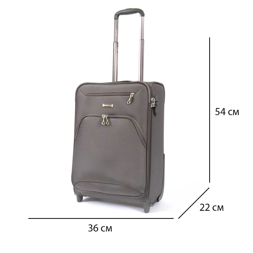 Куфар за ръчен багаж ENZO NORI модел COTTON 54 см текстил сив