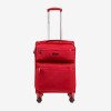 Куфар за ръчен багаж ENZO NORI модел VINTAGE 56 см текстил червен