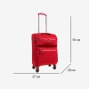 Куфар за ръчен багаж ENZO NORI модел VINTAGE 56 см текстил червен
