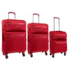 Комплект меки куфари от текстил ENZO NORI модел VINTAGE 3 размера цвят червен