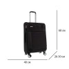 Комплект текстилни куфари ENZO NORI модел CLOUD 3 размера цвят черен