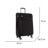 Комплект текстилни куфари ENZO NORI модел CLOUD 3 размера цвят черен