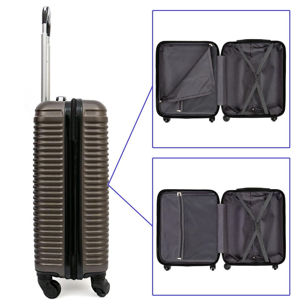 Куфар за ръчен багаж KREAL модел PERU 54 см от ABS кафяв