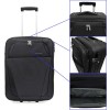 Куфар за ръчен багаж KREAL модел SLIM 52 см текстил черен