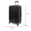 Висококачествен комплект куфари от ABS комплект модел HAVANA с 4 колелца цвят черен