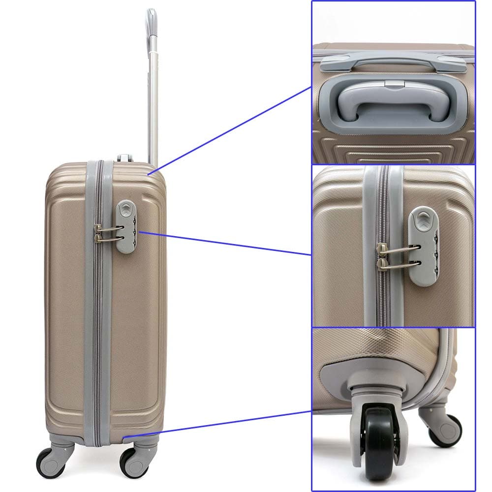 Куфар за ръчен багаж KREAL модел HAVANA 53 см ABS златен
