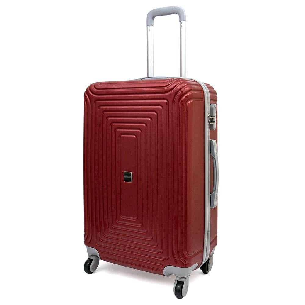 Лек куфар от ABS среден размер с 4 колелца модел HAVANA 65 см цвят бордо