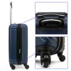 Лек куфар с разширение за ръчен багаж от ABS с 4 колелца KREAL модел HAVANA-E 53 см цвят син