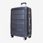 Голям куфар ENZO NORI модел PARIS 77 см поликарбонат с алуминиева рамка светло син