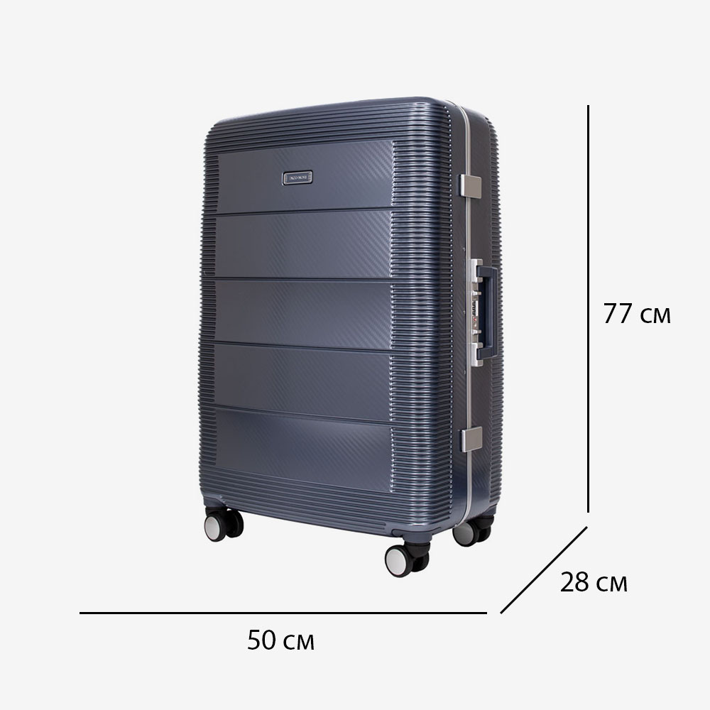 Куфар ENZO NORI модел PARIS 67 см поликарбонат с алуминиева рамка светло син