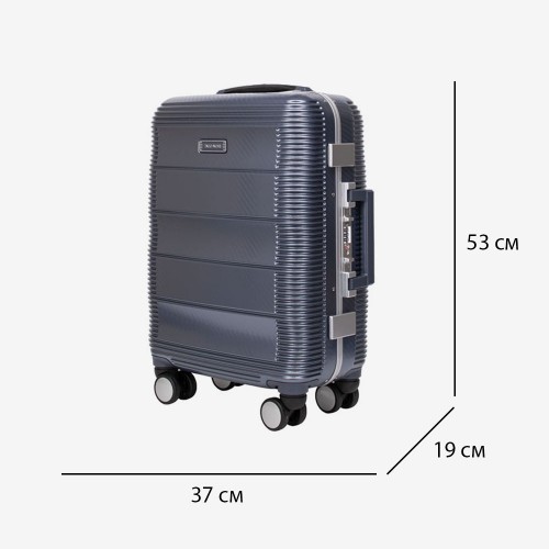 Куфар за ръчен багаж ENZO NORI модел PARIS 53 см поликарбонат с алуминиева рамка светло син