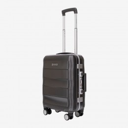 Куфар за ръчен багаж ENZO NORI модел PARIS 53 см поликарбонат с алуминиева рамка сив