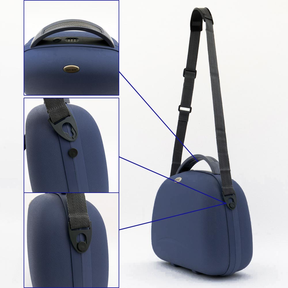 Козметичен куфар малък куфар за ръчен багаж ENZO NORI модел MINT цвят тъмно син