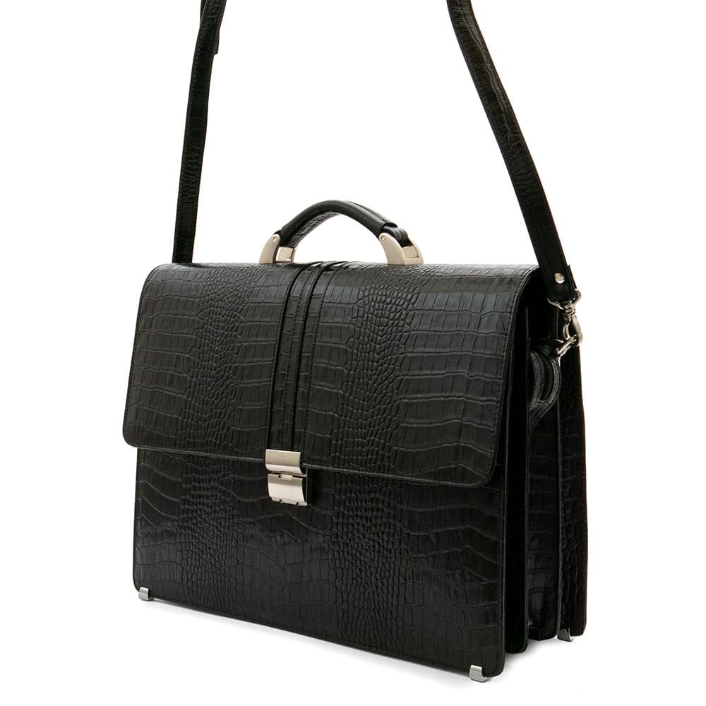 Мъжка бизнес чанта ЕNZO NORI модел ARTURO черен принт