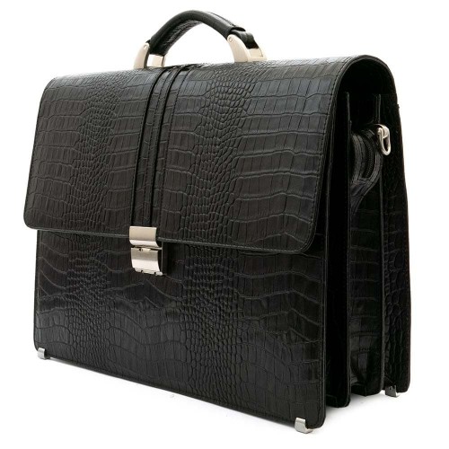 Мъжка бизнес чанта ЕNZO NORI модел ARTURO черен принт