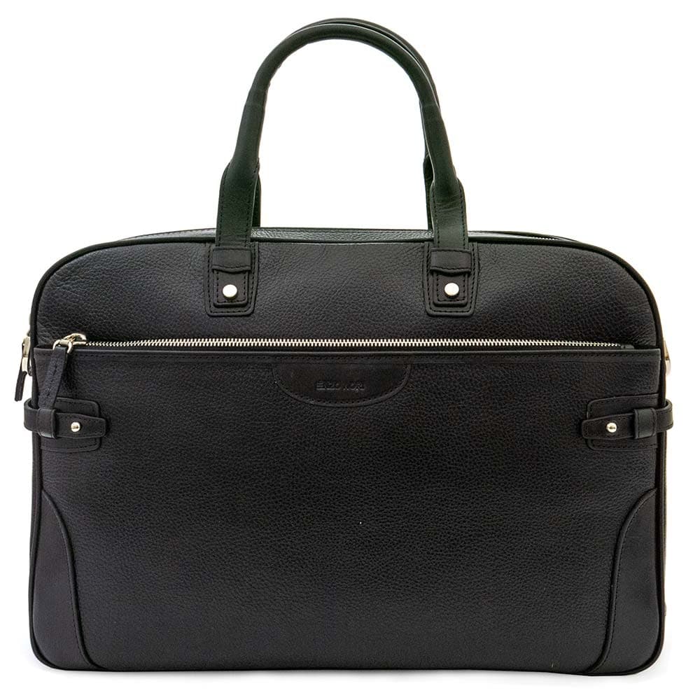 Луксозна бизнес чанта за мъже от естествена фина напа кожа ENZO NORI модел GUIDO цвят черен