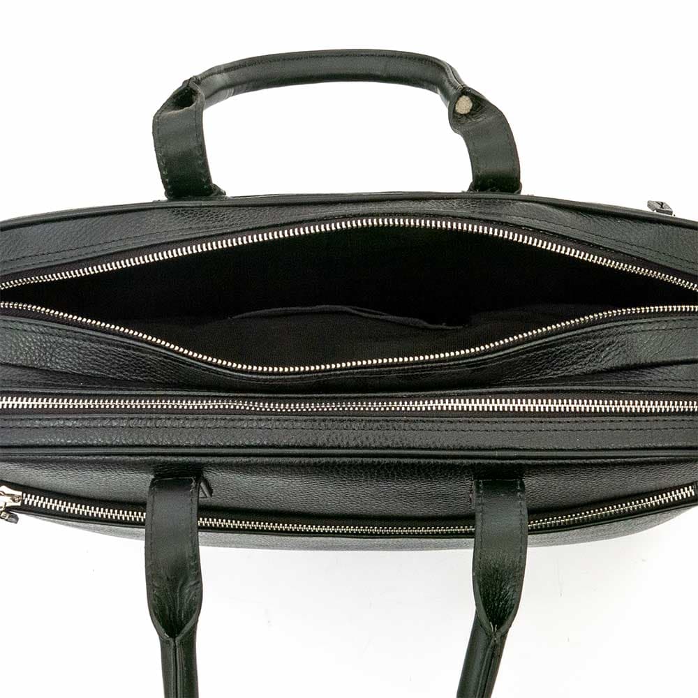 Луксозна бизнес чанта за мъже от естествена фина напа кожа ENZO NORI модел GUIDO цвят черен
