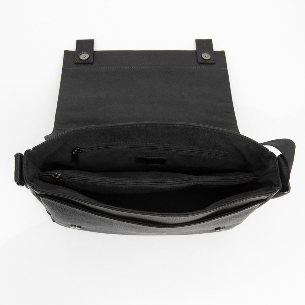 Стилна мъжка бизнес чанта от естествена кожа ENZO NORI модел BRANDO цвят черен