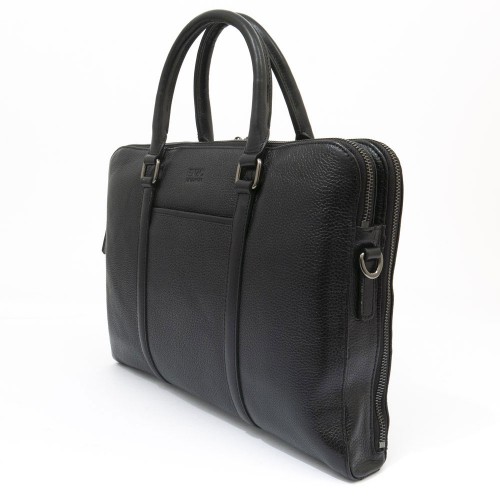 Дамска бизнес чанта ENZO NORI модел GIADA естествена кожа черен