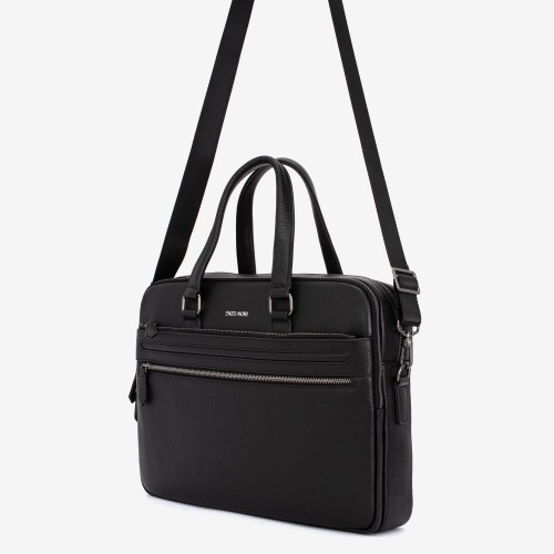 Мъжка бизнес чанта ЕNZO NORI модел TOBIAS естествена кожа черен