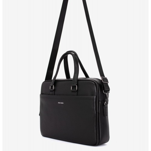 Мъжка бизнес чанта ЕNZO NORI модел CONRAD естествена кожа черен