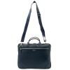 Стилна мъжка бизнес чанта от естествена фина напа кожа ENZO NORI модел CESARE цвят тъмно син