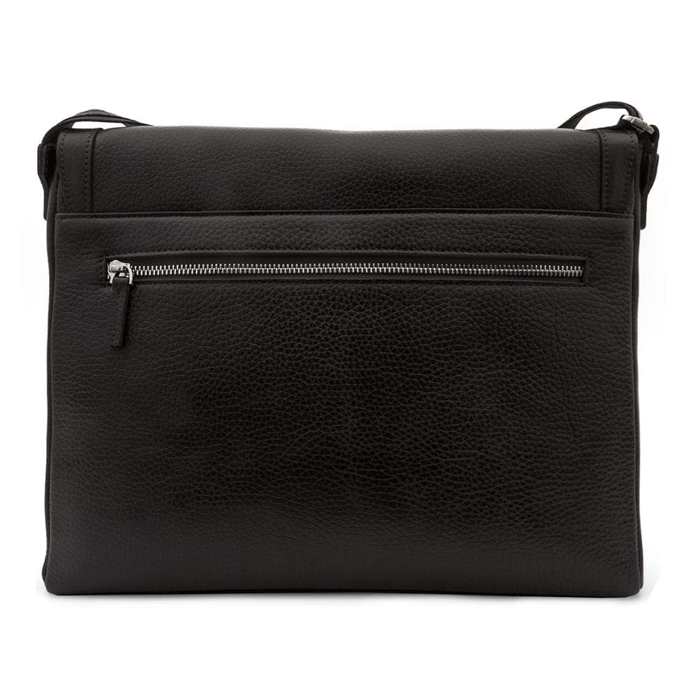 Класическа мъжка бизнес чанта от естествена фина напа кожа ENZO NORI модел ANDY цвят черен