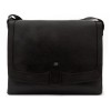 Класическа мъжка бизнес чанта от естествена фина напа кожа ENZO NORI модел ANDY цвят черен
