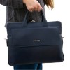 Дамска бизнес чанта ENZO NORI модел SUZY естествена кожа тъмно син