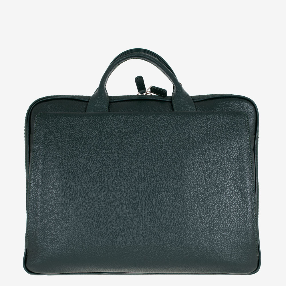 Мъжка бизнес чанта ENZO NORI модел DANTE естествена кожа зелен