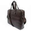 Елегантна мъжка бизнес чанта от естествена кожа ENZO NORI модел RAUL цвят кафяв кроко лак