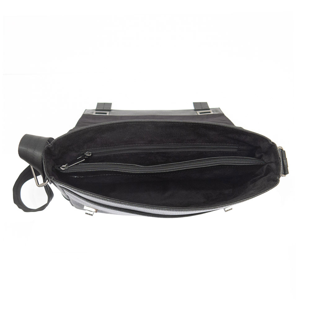 Мъжка бизнес чанта ENZO NORI модел CORRADO естествена кожа черен