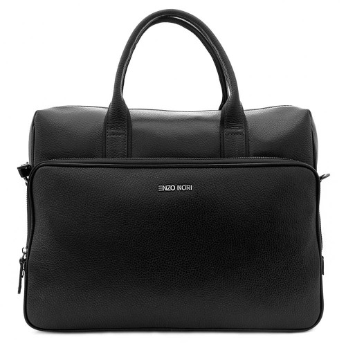 Мъжка бизнес чанта ENZO NORI модел KAPA естествена кожа черен