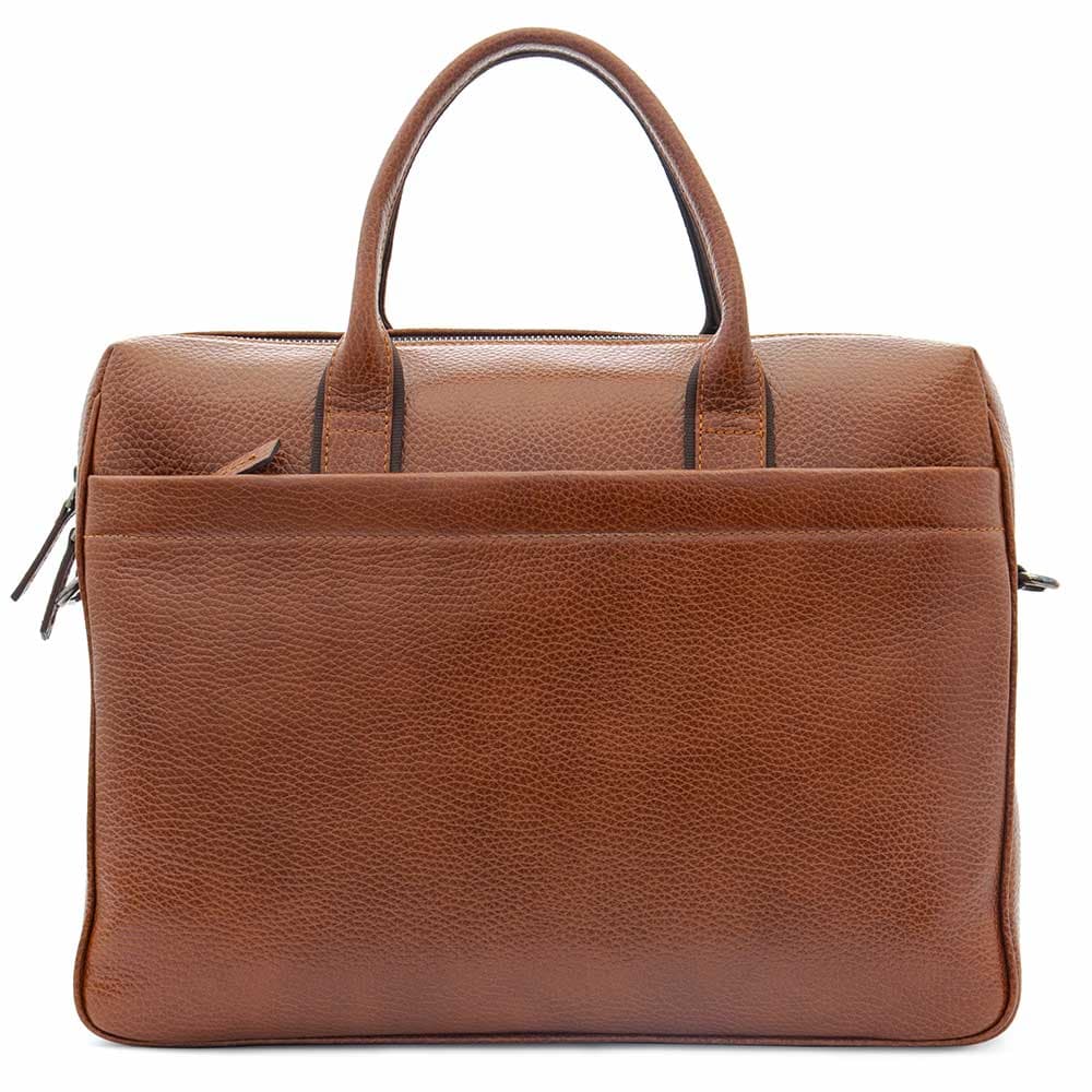 Голяма мъжка бизнес чанта с отделение за лаптоп ENZO NORI модел KAPA естествена кожа цвят светло кафяв