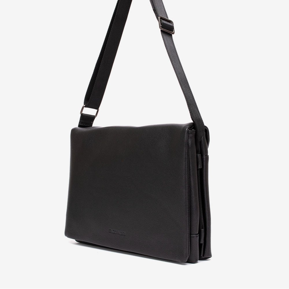 Мъжка бизнес чанта ENZO NORI модел PEPE еко кожа черен
