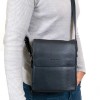 Мъжка чанта през рамо ENZO NORI модел PABLO естествена кожа син