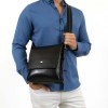 Мъжка чанта през рамо ENZO NORI модел ENNIO естествена кожа черен
