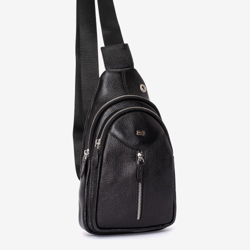 Мъжка чанта ENZO NORI модел LEVI естествена кожа черен