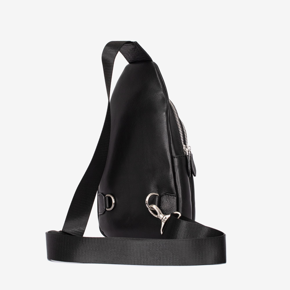Мъжка чанта ENZO NORI модел LEVI естествена кожа черно гладко