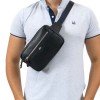Мъжка чанта за кръст ENZO NORI модел LAVORO естествена кожа син