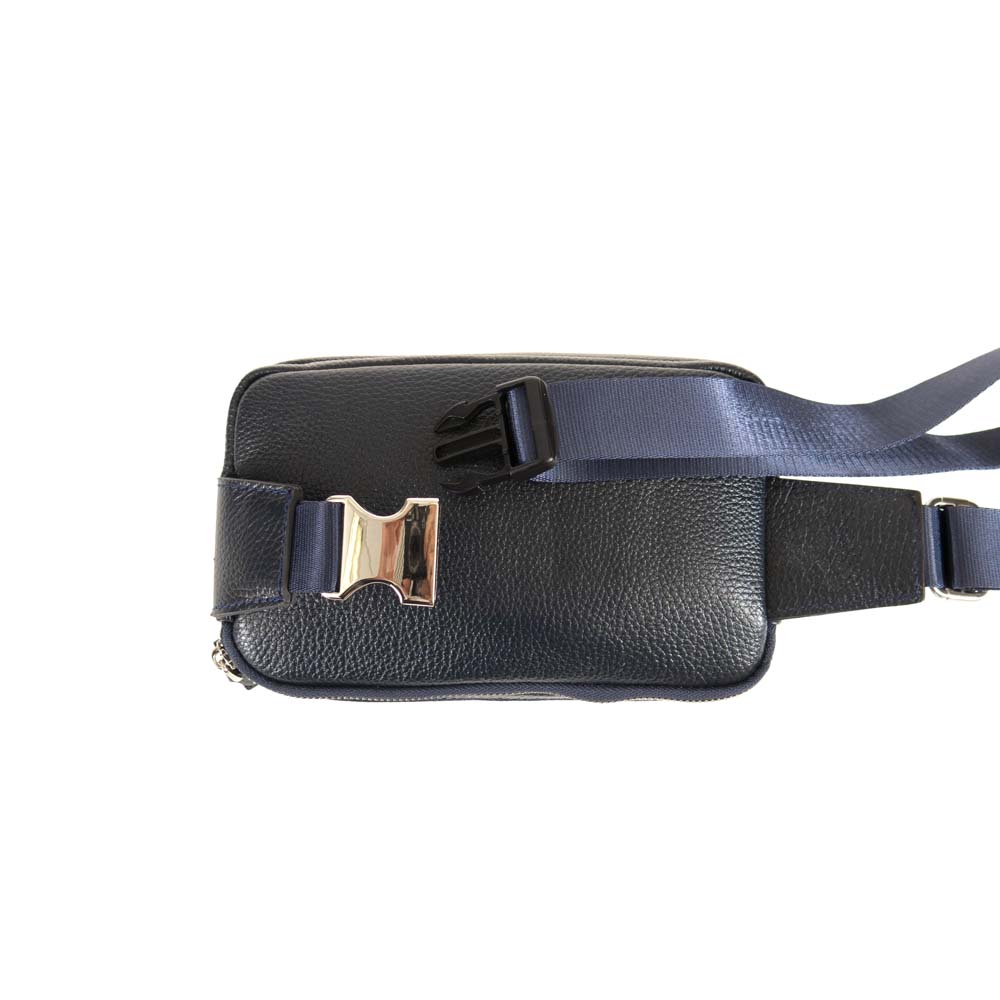 Мъжка чанта за кръст ENZO NORI модел LAVORO естествена кожа син