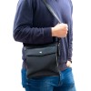 Мъжка чанта през рамо ENZO NORI модел MONTE естествена кожа черен